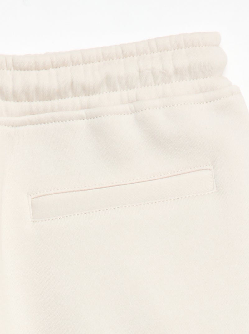 Jogging ancho de felpa Blanco - Kiabi