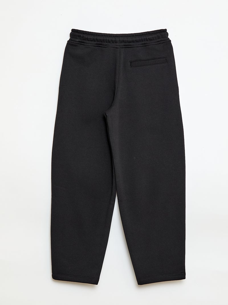 Jogging ancho de felpa Negro - Kiabi
