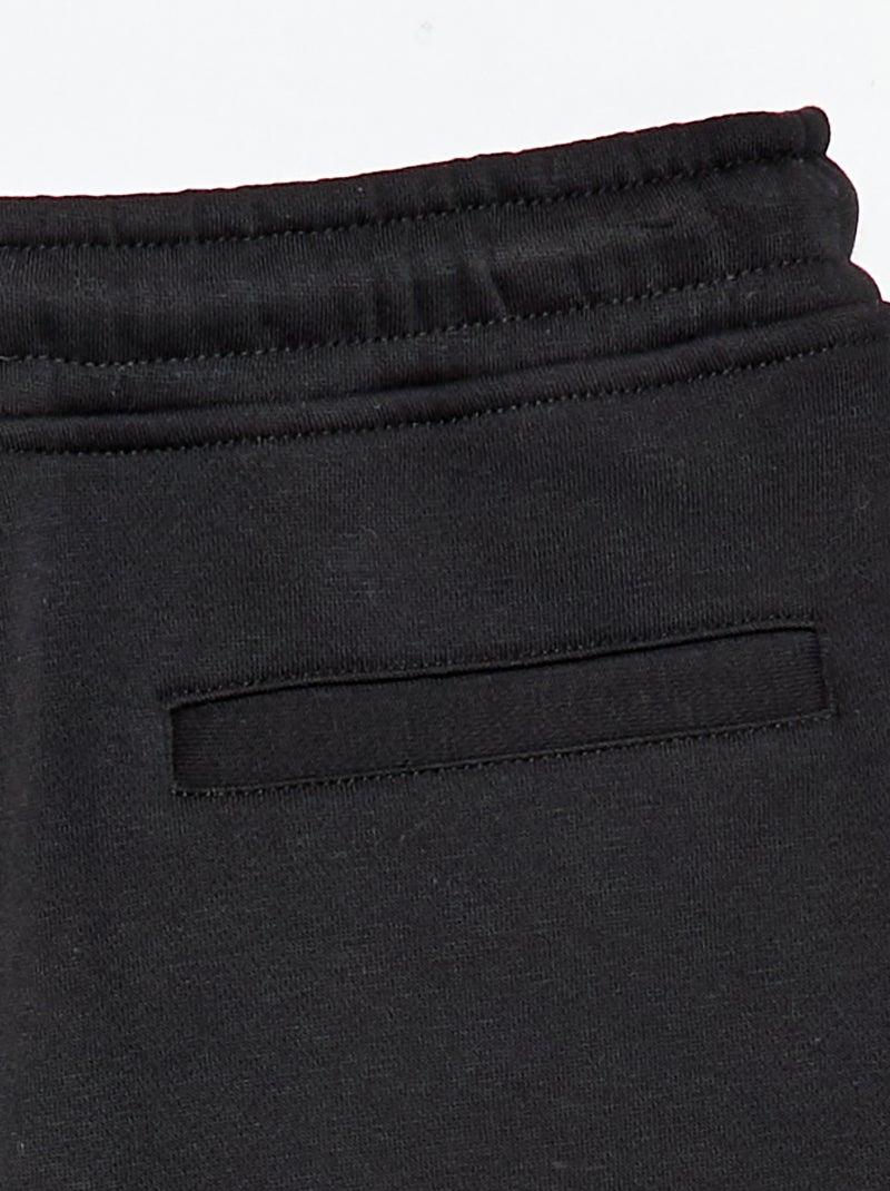 Jogging ancho de felpa Negro - Kiabi