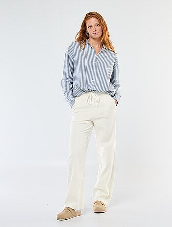 Pantalón de jogging ancho de pana