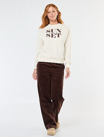 Pantalón de jogging ancho de pana