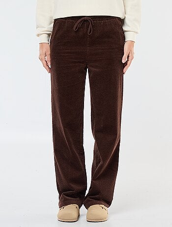 Pantalón de jogging ancho de pana