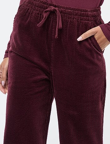Pantalón de jogging ancho de pana
