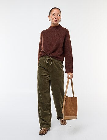 Pantalón de jogging ancho de pana