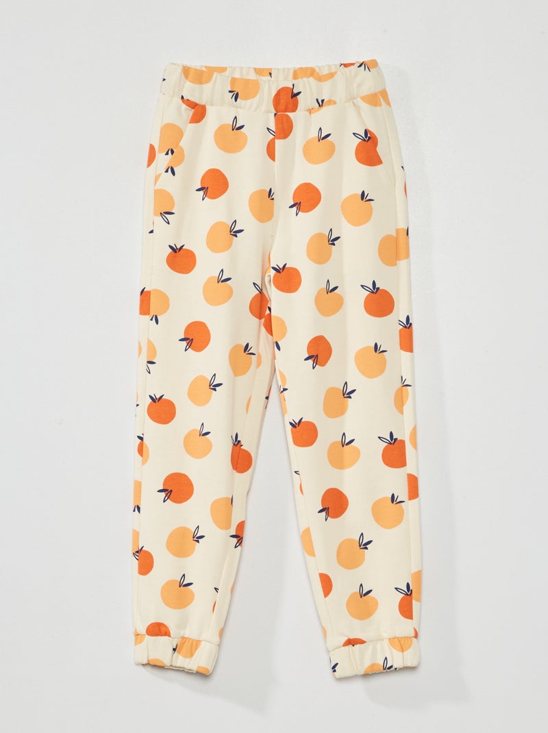 Jogging de algodón estampado BLANCO - Kiabi
