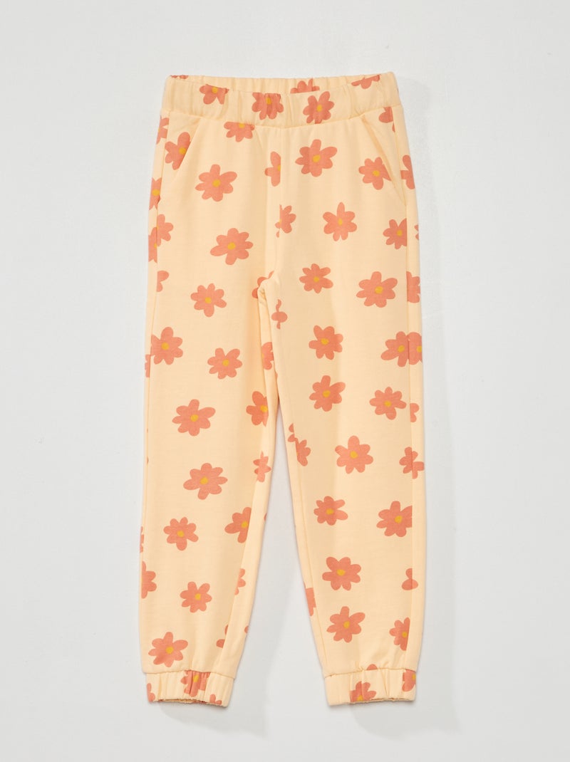 Jogging de algodón estampado NARANJA - Kiabi