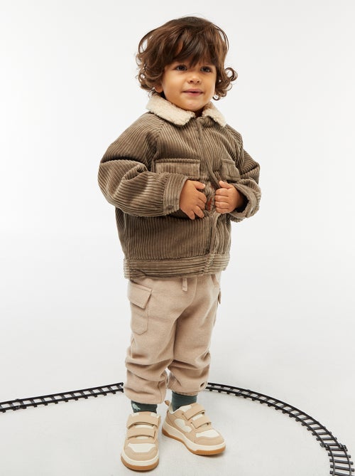 Jogging de canalé en algodón liso - Kiabi