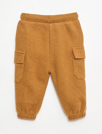 Jogging de canalé en algodón liso