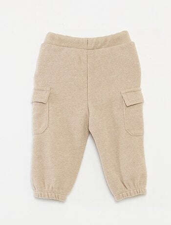 Jogging de canalé en algodón liso