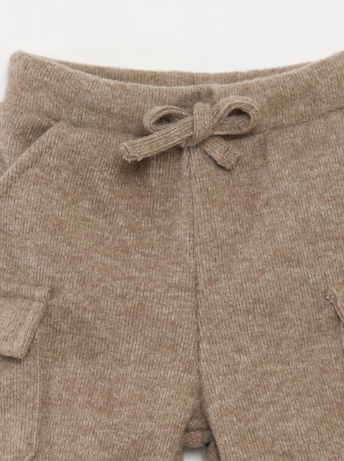 Jogging de canalé en algodón liso - Kiabi