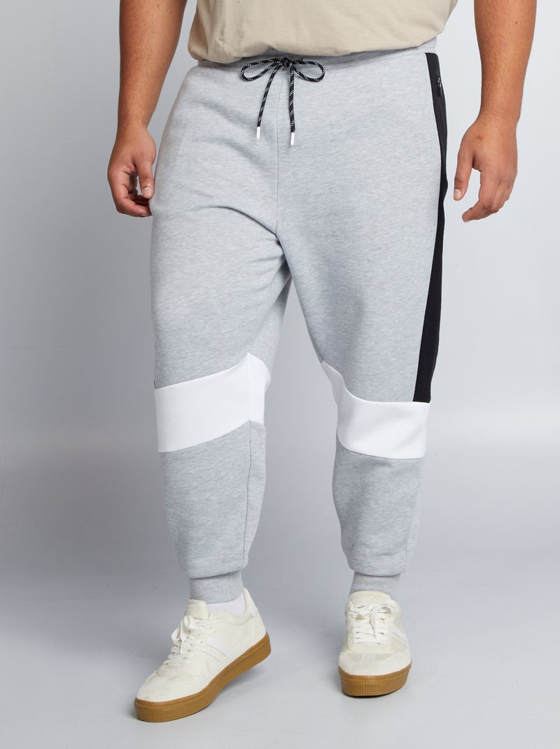 Jogging de chándal colorblock GRIS - Kiabi