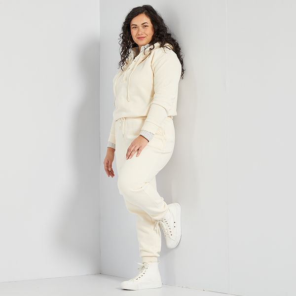 Jogging de felpa tallas grandes mujer - BLANCO - Kiabi - 18,00€