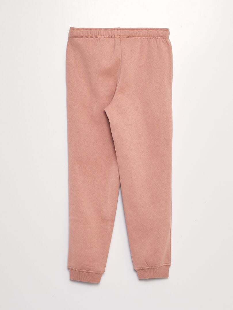 Jogging de felpa con cintura elástica rosa - Kiabi