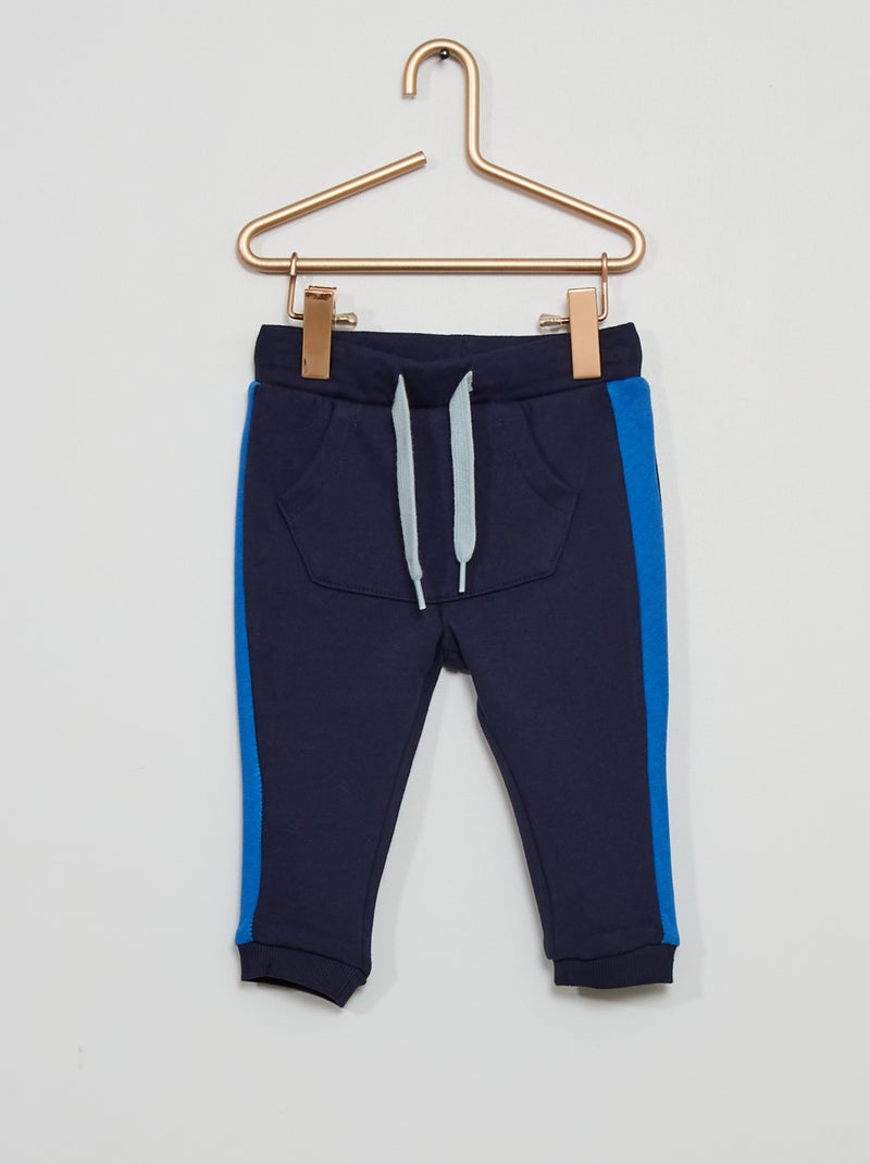 Jogging de felpa eco-concepción negro iris - Kiabi
