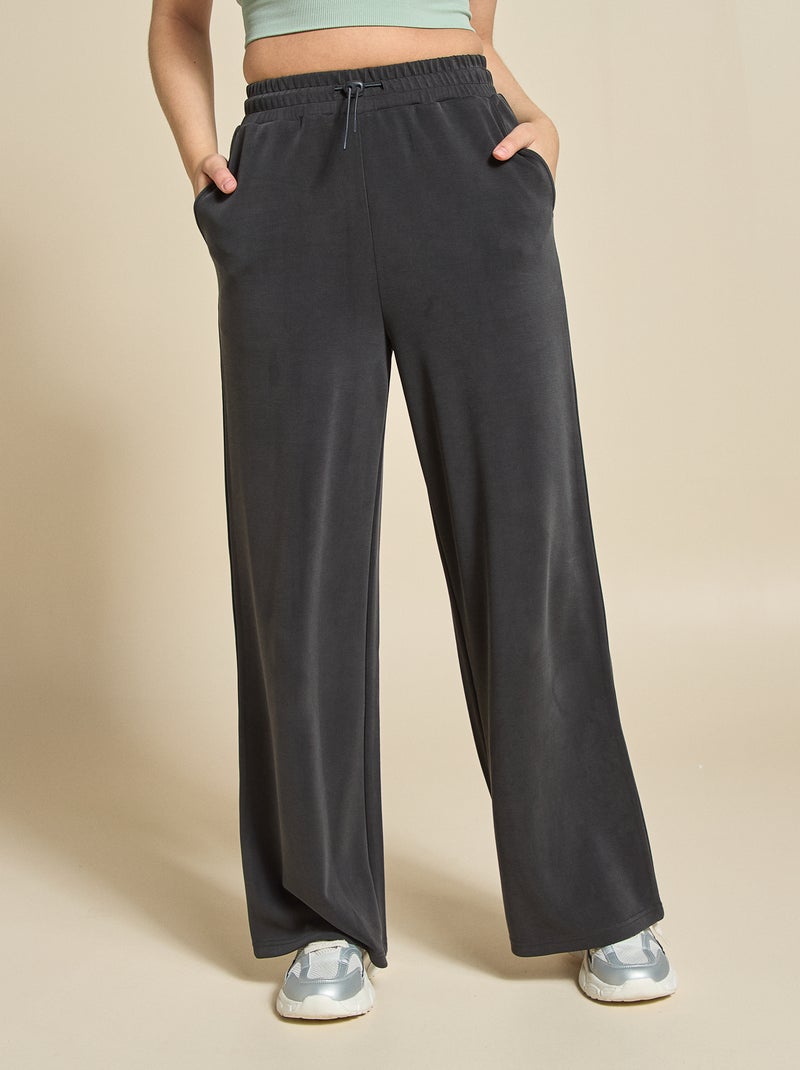 Jogging deportivo wide leg - (ekstract) Negro - Kiabi