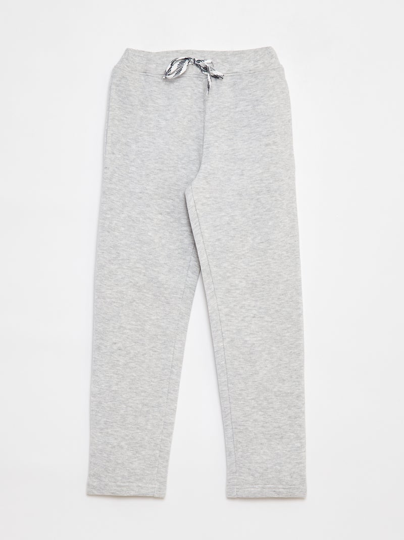 Jogging jaspeado con cintura ajustable Gris - Kiabi