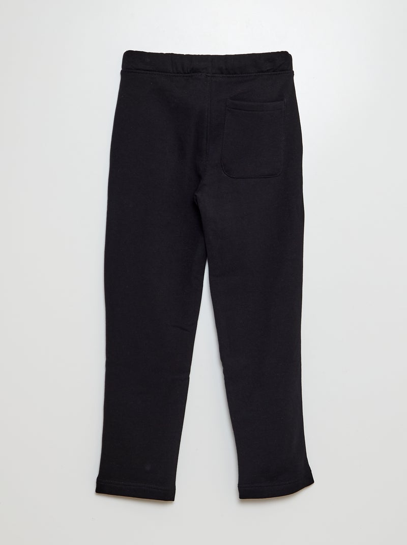 Jogging jaspeado con cintura ajustable negro - Kiabi