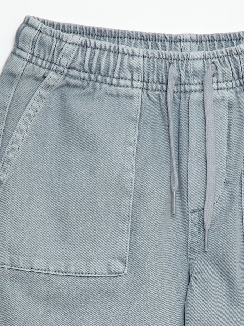 Jogpant con cintura elástica y cordones ajustables Azul - Kiabi