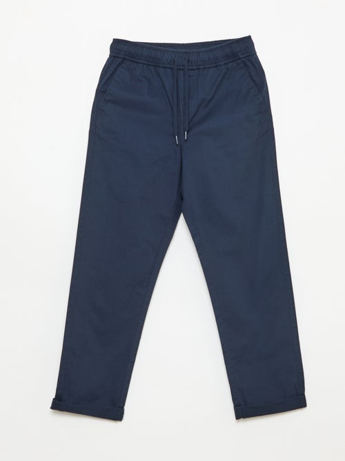 Jogpant liso con dobladillos - Kiabi