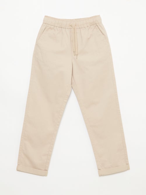 Jogpant liso con dobladillos - Kiabi