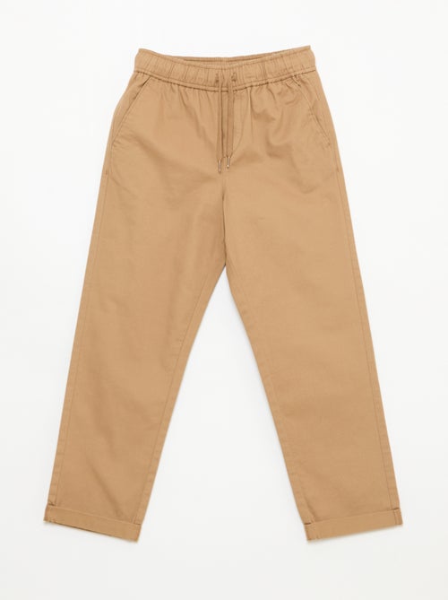 Jogpant liso con dobladillos - Kiabi