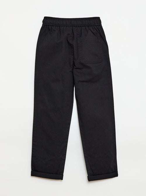 Jogpant liso con dobladillos - Kiabi