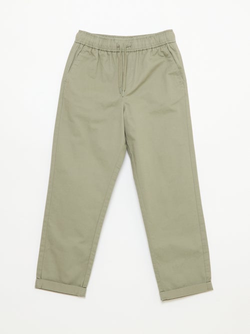 Jogpant liso con dobladillos - Kiabi