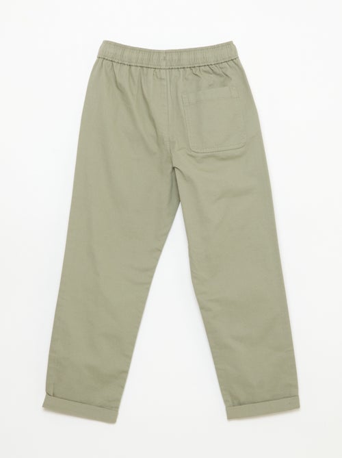 Jogpant liso con dobladillos - Kiabi