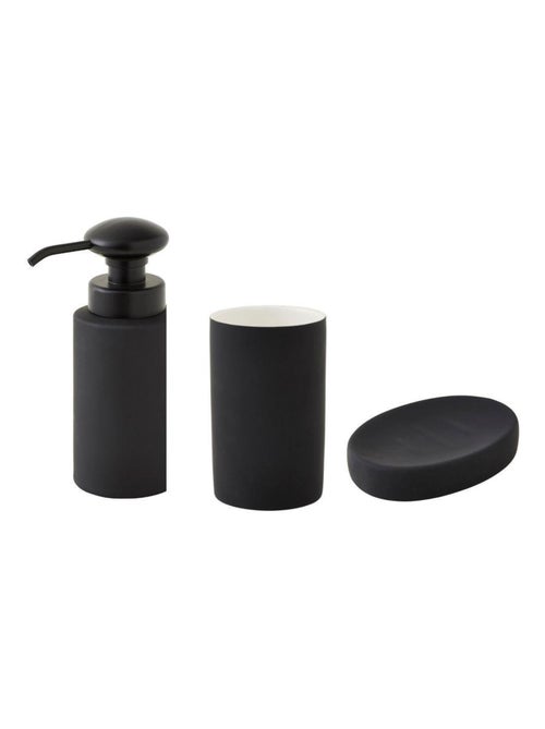 Juego baño cerámica CITY negro 3 piezas – Guy Levasseur - Kiabi Juego baño cerámica CITY negro 3 piezas – Guy Levasseur - Kiabi