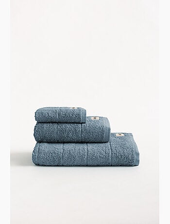 Juego completo de baño 100% algodón, rizo 600g/m2, con colgador - Gamusi.