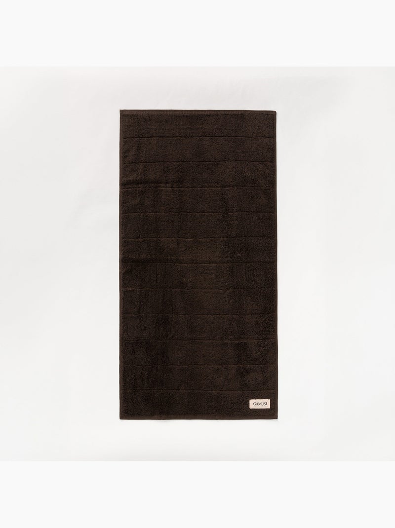 Juego completo de baño 100% algodón, rizo 600g/m2, con colgador - Gamusi. Negro - Kiabi