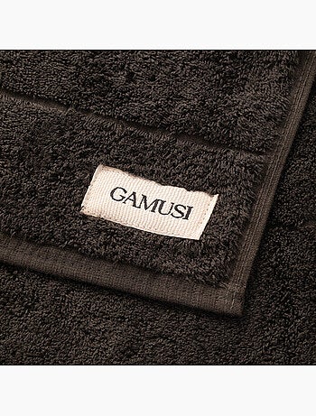 Juego completo de baño 100% algodón, rizo 600g/m2, con colgador - Gamusi.