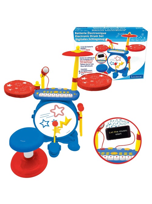 Juego completo de batería electrónica luminosa Mi Banda de Rock con asiento - Kiabi