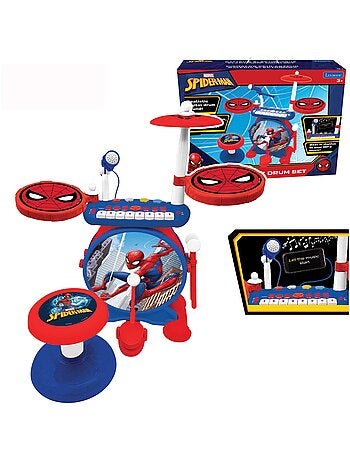 Juego completo de batería electrónica luminosa Mi Banda de Rock SpiderMan con asiento