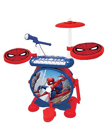 Juego completo de batería electrónica luminosa Mi Banda de Rock SpiderMan con asiento