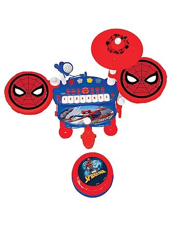 Juego completo de batería electrónica luminosa Mi Banda de Rock SpiderMan con asiento