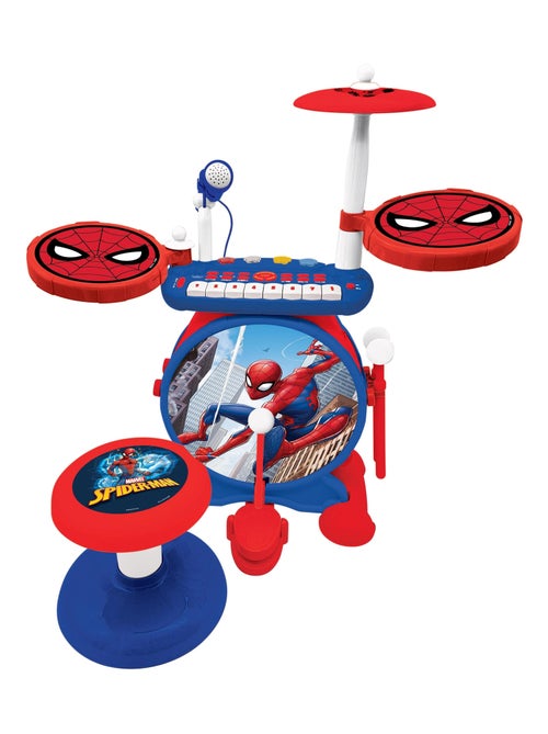 Juego completo de batería electrónica luminosa Mi Banda de Rock SpiderMan con asiento - Kiabi