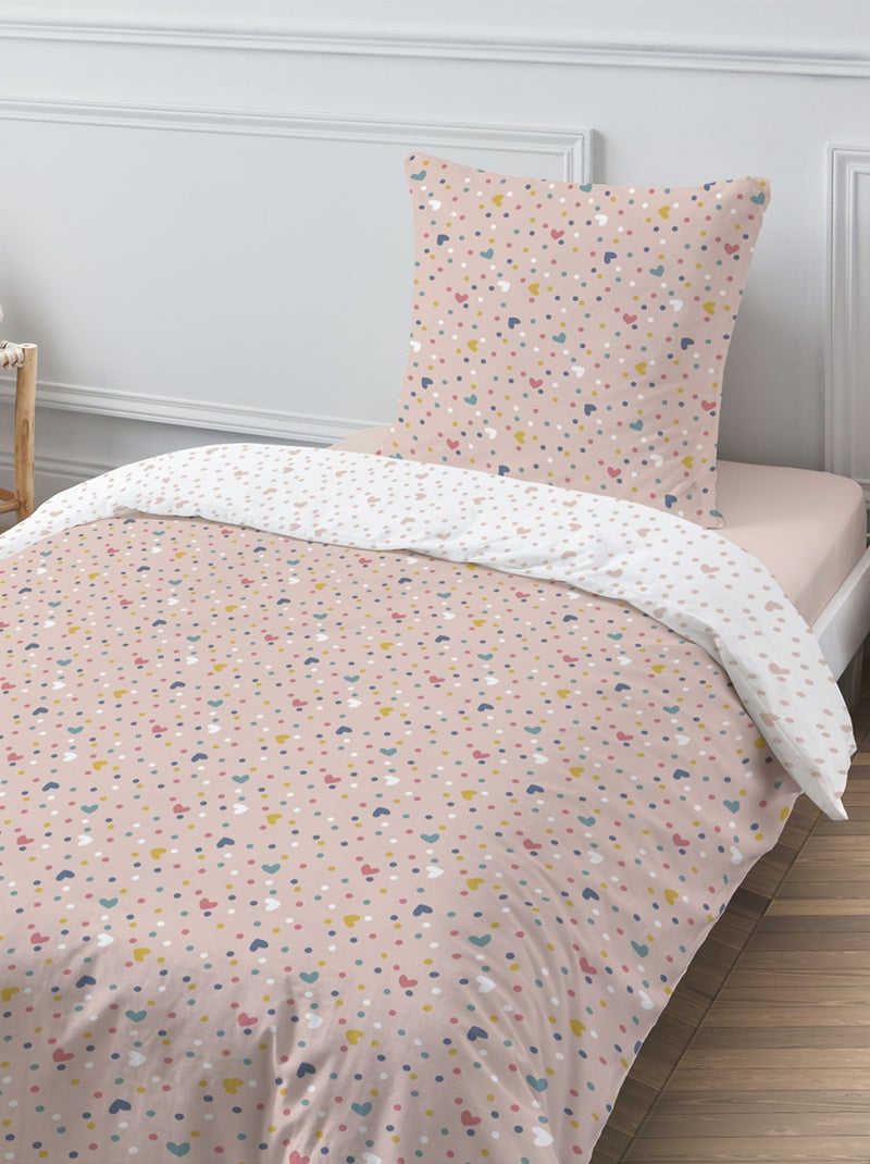 Juego con funda nórdica + funda de almohada 'corazones' corazón - Kiabi