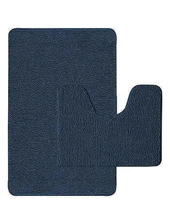 Juego de 2 alfombras de baño de poliéster 50x80cm + 50x40cm