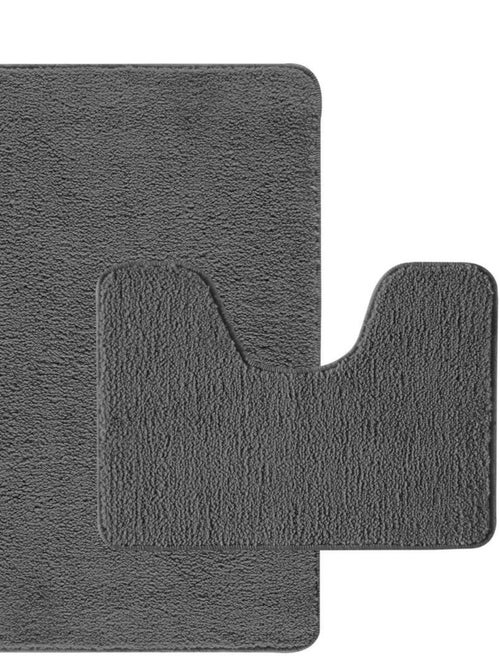 Juego de 2 alfombras de baño de poliéster 50x80cm + 50x40cm - Kiabi