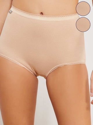 Juego de 2 bragas maxi de algodón elástico 'Playtex'