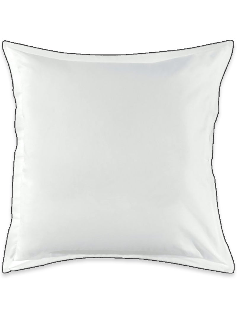 Juego de 2 fundas de almohada lisas de algodón con acabado de dobladillo. Blanco - Kiabi