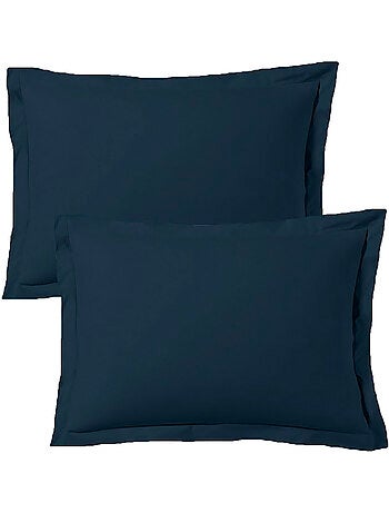 Juego de 2 fundas de almohada satén de algodón rosa