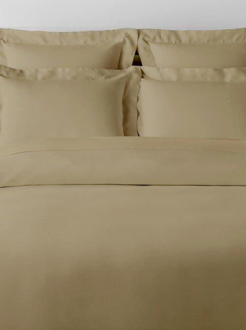 Juego de 2 fundas de almohada satén de algodón beige - Kiabi