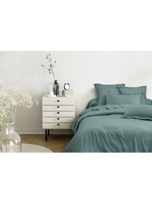 Juego de 2 fundas de almohada satén de algodón celadón - Kiabi