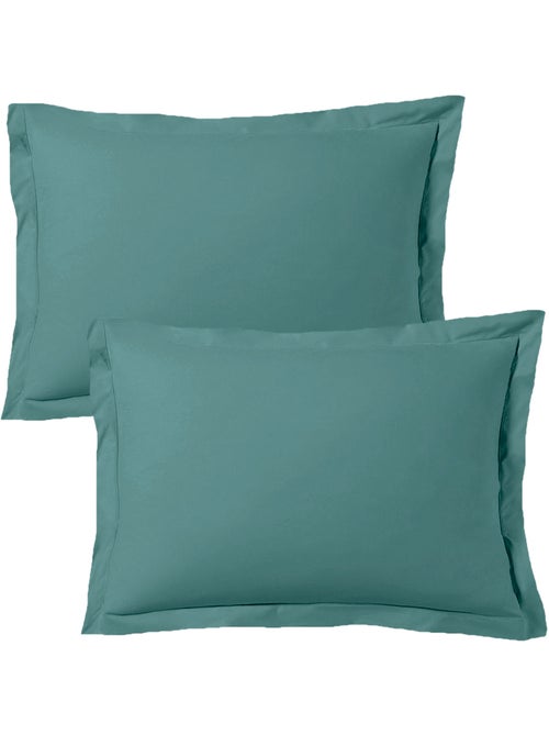 Juego de 2 fundas de almohada satén de algodón celadón - Kiabi