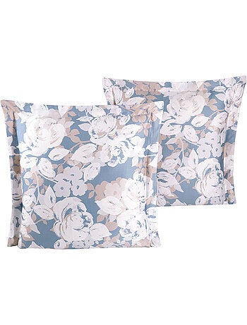 Juego de 2 fundas de almohada satén de algodón "Decor