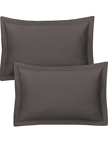 Juego de 2 fundas de almohada satén de algodón