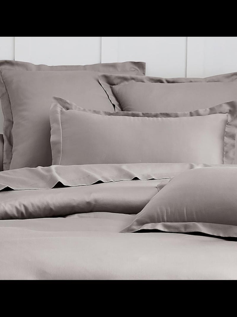 Juego de 2 fundas de almohada satén de algodón gris Gris - Kiabi