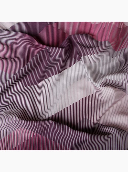 Juego de 2 fundas de almohada satén de algodón "Helix Purple" - Kiabi